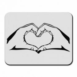 Коврик для мыши Heart from hands - PrintSalon