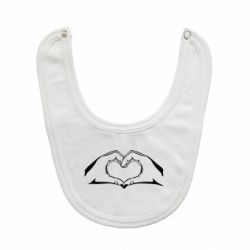 Слюнявчик  Heart from hands