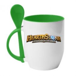 Чашка с ложкой Hearthstone logotip - PrintSalon