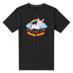 Мужская футболка премиум Heavy metal unicorn - PrintSalon