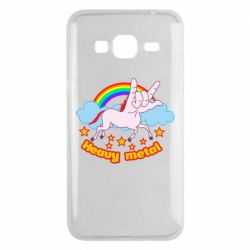 Чехол для Samsung J3 2016 Heavy metal unicorn - PrintSalon