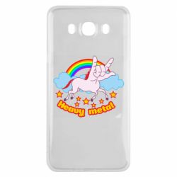 Чехол для Samsung J7 2016 Heavy metal unicorn - PrintSalon