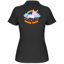 Женское поло Heavy metal unicorn - PrintSalon