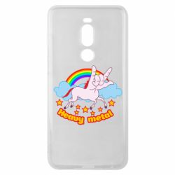 Чехол для Meizu Note 8 Heavy metal unicorn - PrintSalon