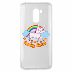 Чехол для Xiaomi Pocophone F1 Heavy metal unicorn - PrintSalon
