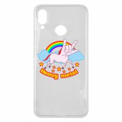 Чехол для Huawei P Smart Plus 2018 Heavy metal unicorn - PrintSalon