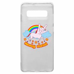 Чехол для Samsung S10+ Heavy metal unicorn - PrintSalon