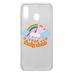Чехол для Samsung A30 Heavy metal unicorn - PrintSalon