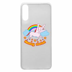 Чехол для Samsung A70 Heavy metal unicorn - PrintSalon