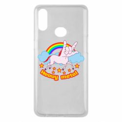 Чехол для Samsung A10s Heavy metal unicorn - PrintSalon