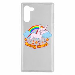 Чехол для Samsung Note 10 Heavy metal unicorn - PrintSalon