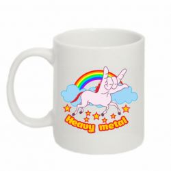 Чашка 320ml Heavy metal unicorn - PrintSalon