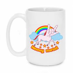 Чашка 420ml Heavy metal unicorn - PrintSalon