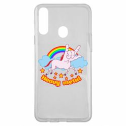 Чехол для Samsung A20s Heavy metal unicorn - PrintSalon