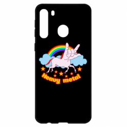 Чехол для Samsung A21 Heavy metal unicorn - PrintSalon