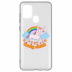 Чехол для Samsung A21s Heavy metal unicorn - PrintSalon