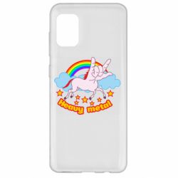 Чехол для Samsung A31 Heavy metal unicorn - PrintSalon