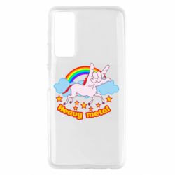 Чехол для Huawei P Smart 2021 Heavy metal unicorn - PrintSalon