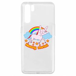 Чехол для Oppo A91/Reno3 Heavy metal unicorn - PrintSalon