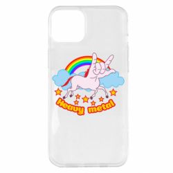 Чехол для iPhone 14 Plus Heavy metal unicorn - PrintSalon