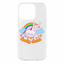 Чехол для iPhone 14 Pro Heavy metal unicorn - PrintSalon