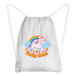 Рюкзак-мешок Heavy metal unicorn - PrintSalon
