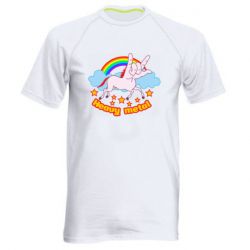 Мужская футболка для спорта Heavy metal unicorn - PrintSalon