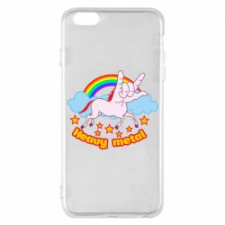 Чехол для iPhone 6 Plus/6S Plus Heavy metal unicorn - PrintSalon