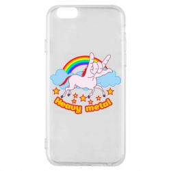 Чехол для iPhone 6/6S Heavy metal unicorn - PrintSalon