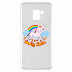Чехол для Samsung A8+ 2018 Heavy metal unicorn - PrintSalon