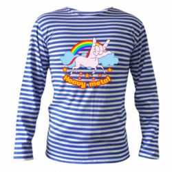 Тельняшка с длинным рукавом Heavy metal unicorn - PrintSalon