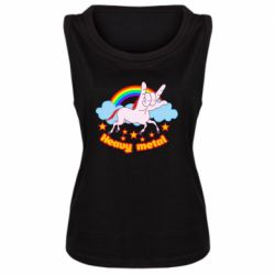 Женская майка Heavy metal unicorn - PrintSalon