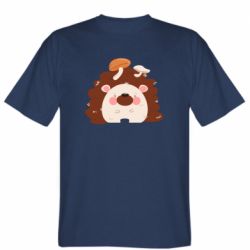 Мужская футболка Stedman Hedgehog with mushrooms-PrintSalon Мужская футболка Stedman Hedgehog with mushrooms