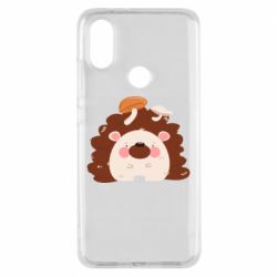 Чехол для Xiaomi Mi A2 Hedgehog with mushrooms - PrintSalon