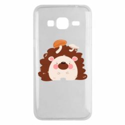 Чехол для Samsung J3 2016 Hedgehog with mushrooms - PrintSalon