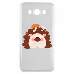 Чехол для Samsung J7 2016 Hedgehog with mushrooms - PrintSalon