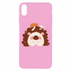 Чехол для iPhone Xs Max Hedgehog with mushrooms - PrintSalon