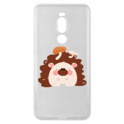 Чехол для Meizu Note 8 Hedgehog with mushrooms - PrintSalon