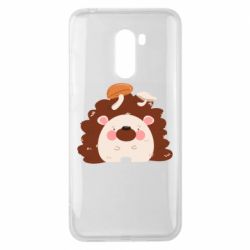 Чехол для Xiaomi Pocophone F1 Hedgehog with mushrooms - PrintSalon