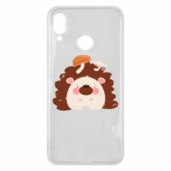 Чехол для Huawei P Smart Plus 2018 Hedgehog with mushrooms - PrintSalon