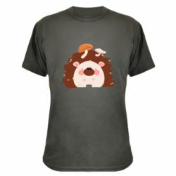 Камуфляжная футболка Hedgehog with mushrooms - PrintSalon