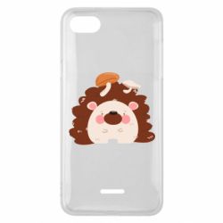 Чехол для Xiaomi Redmi 6A Hedgehog with mushrooms - PrintSalon