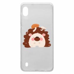 Чехол для Samsung A10 Hedgehog with mushrooms - PrintSalon