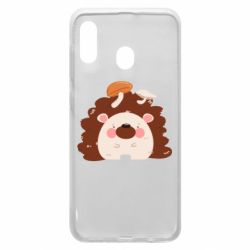 Чехол для Samsung A20 Hedgehog with mushrooms - PrintSalon
