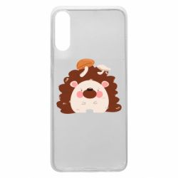 Чехол для Samsung A70 Hedgehog with mushrooms - PrintSalon