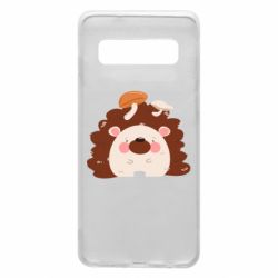 Чехол для Samsung S10 Hedgehog with mushrooms - PrintSalon