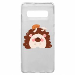 Чехол для Samsung S10+ Hedgehog with mushrooms - PrintSalon