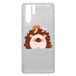 Чехол для Huawei P30 Pro Hedgehog with mushrooms - PrintSalon