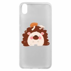 Чехол для Xiaomi Redmi 7A Hedgehog with mushrooms - PrintSalon