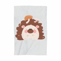 Полотенце с принтом Hedgehog with mushrooms - PrintSalon
